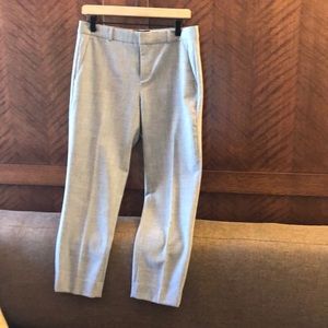Banana Republic Avery Light Grey Straight-leg Ankle Dress Slacks